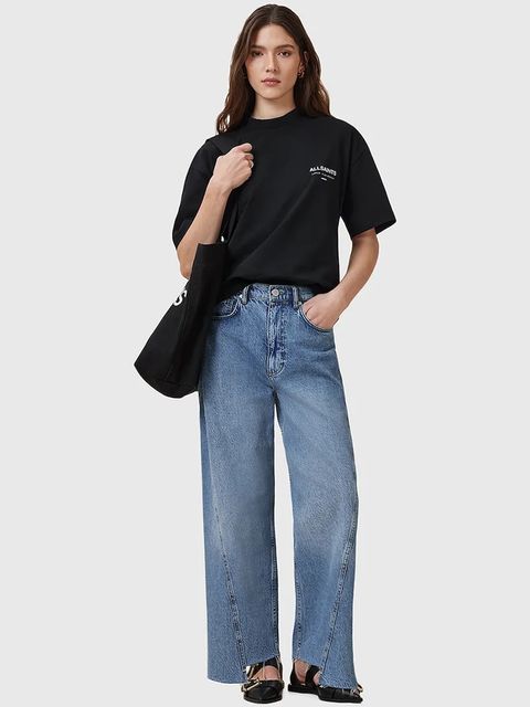 AllSaints t-shirt bawełniany damski kolor czarny W202JC