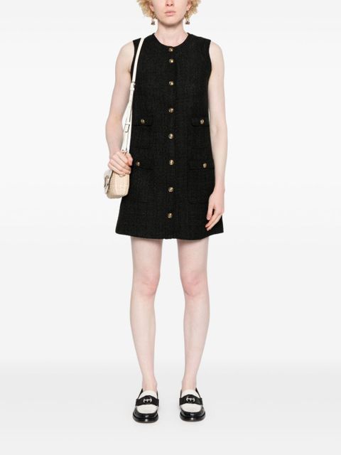 SANDRO embossed-buttons dress - Black