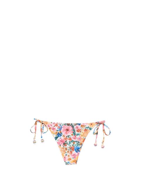 FARM Rio floral-print tie-side bikini bottom - Neutrals - zdjęcie produktu nr 2