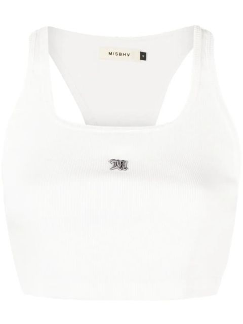 MISBHV The M logo-embroidered top - White - zdjęcie produktu nr 1