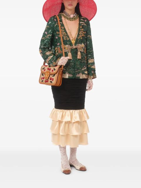 Valentino Garavani 9to5 Cherryfic-motif shoulder bag - Neutrals