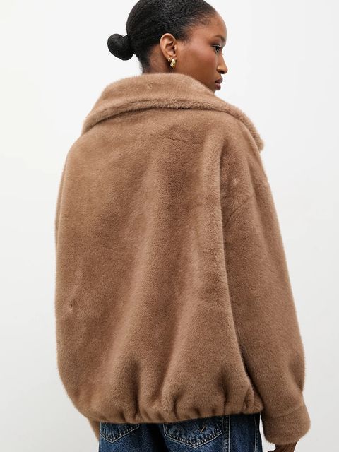 Answear.LAB kurtka kolor beżowy przejściowa oversize