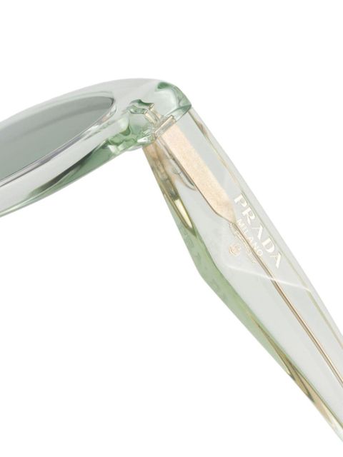 Prada Eyewear Symbole oval-frame sunglasses - Green