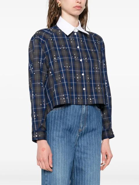 SANDRO checked shirt - Blue