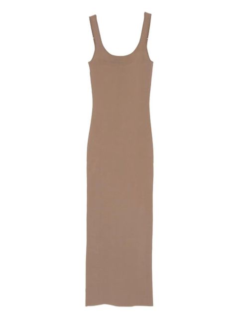 ENTIRE STUDIOS square-neck midi dress - Brown
