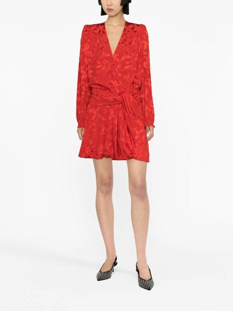 Zadig&Voltaire floral-jacquard wrap minidress - Red - zdjęcie produktu nr 2