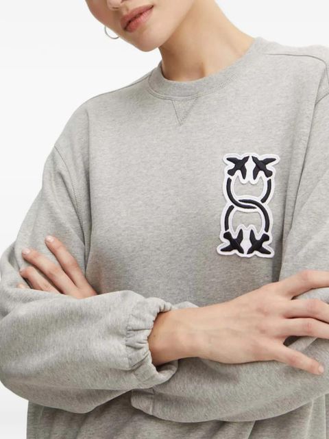 PINKO logo-patch sweatshirt - Grey