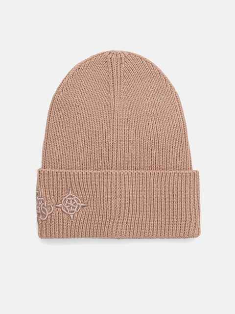 Guess czapka z dodatkiem wełny CRESIDIA kolor beżowy AW5404 POL01 - zdjęcie produktu nr 1