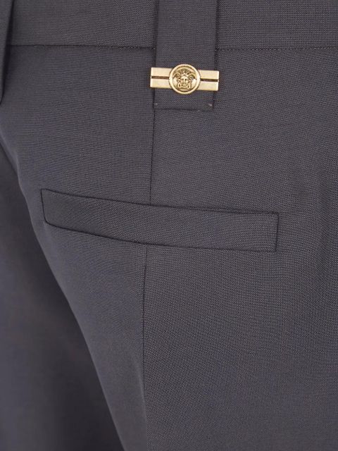 Versace belt-loops tailored trousers - Grey