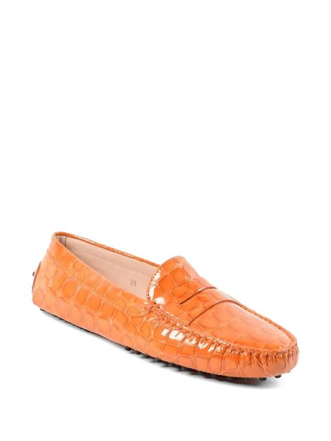 Tod's corcodile-effect loafers - Orange - zdjęcie produktu nr 2