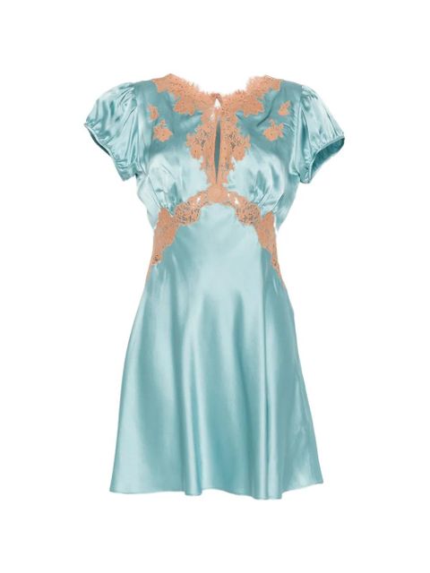 DÔEN Junia lace-trimmed mini dress - Blue - zdjęcie produktu nr 1