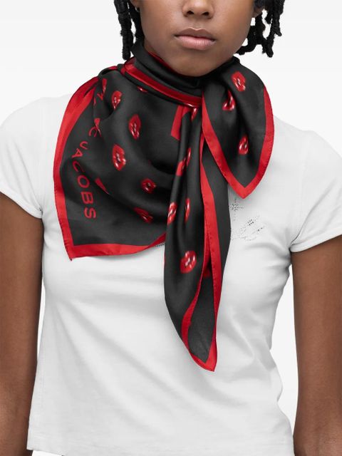Marc Jacobs lips-print scarf - Black