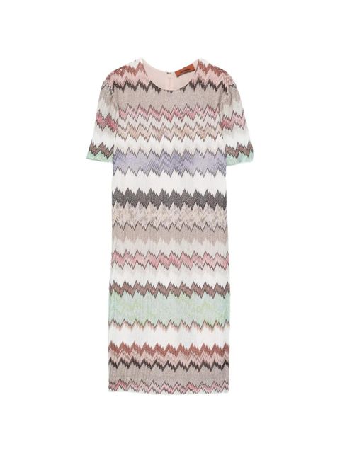 Missoni zigzag short-sleeve dress - Neutrals - zdjęcie produktu nr 1
