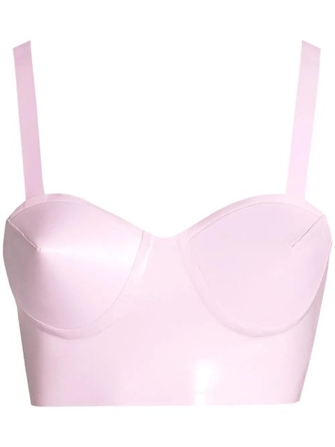 Maison Margiela latex balconette bra - Pink - zdjęcie produktu nr 1