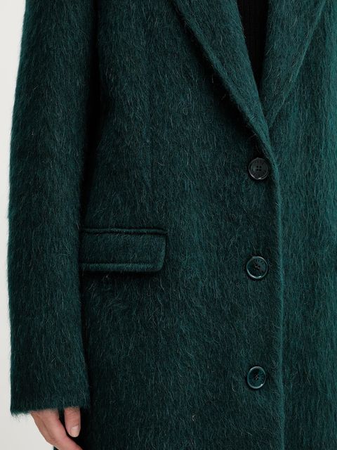 Patrizia Pepe płaszcz z dodatkiem wełny kolor zielony 2O0210 A654