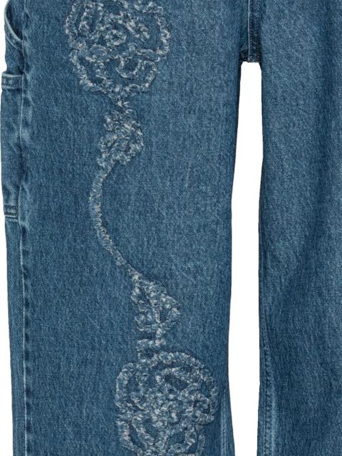 ROTATE BIRGER CHRISTENSEN floral denim boyfriend jeans - Blue