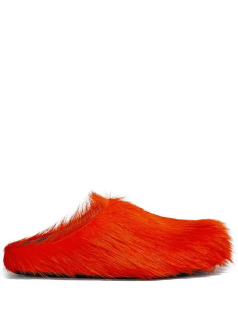 Marni Fussett Sabot calf-hair mules - Orange - zdjęcie produktu nr 1