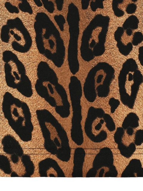 Dolce & Gabbana leopard-print crew-neck T-shirt - Brown