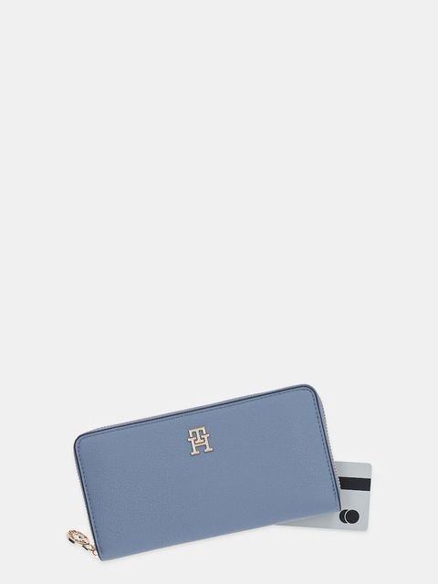 Tommy Hilfiger portfel damski kolor niebieski AW0AW17482