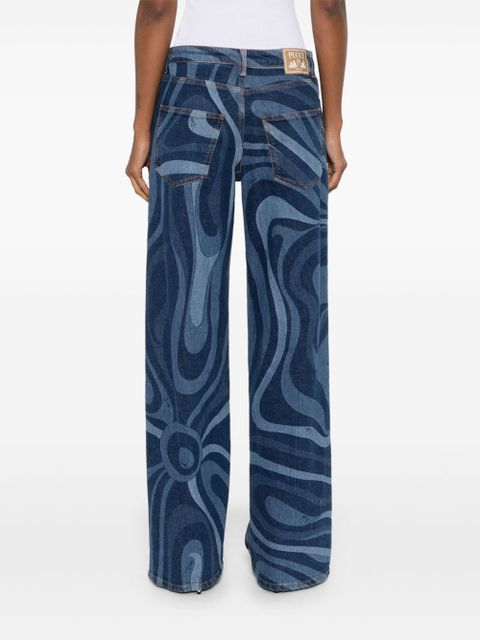 PUCCI Marmo-print jeans - Blue