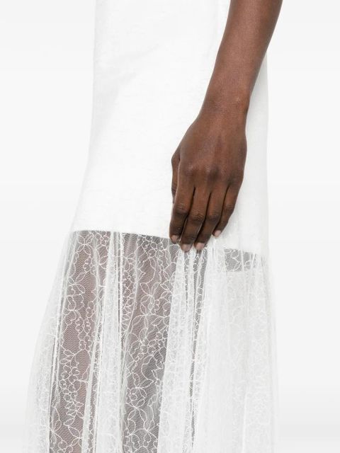 Maje V-neck midi dress - White