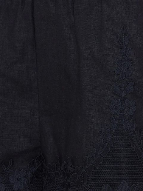 TWINSET floral-lace shorts - Black