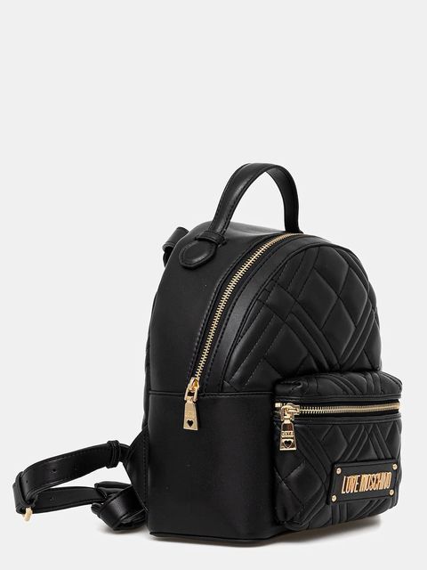 Love Moschino plecak damski kolor czarny mały z aplikacją JC4148PP1NLA0000
