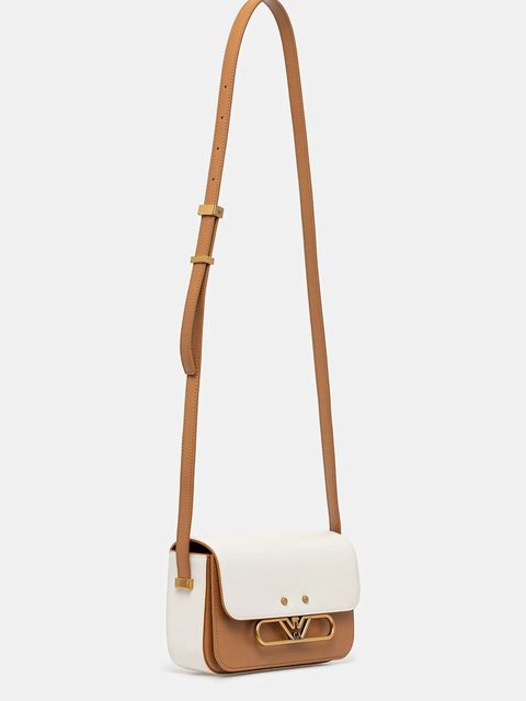 Emporio Armani torebka skórzana kolor beżowy EW001208 AF13352