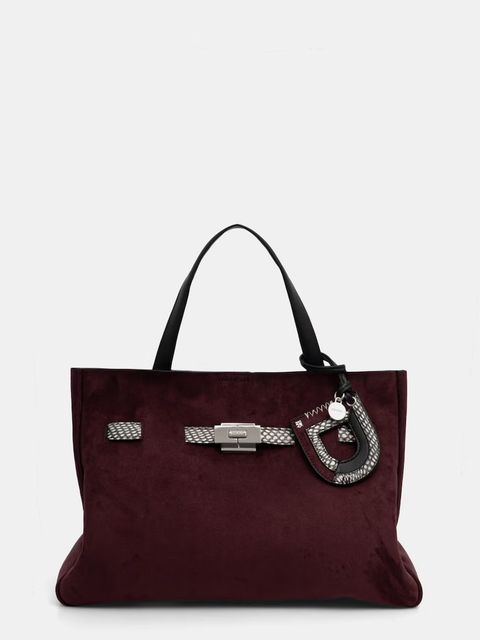 DKNY torebka shopper damska z imitacji zamszu BRYAR - zdjęcie produktu nr 1