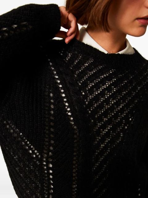 TWINSET openwork wool-blend sweater - Black