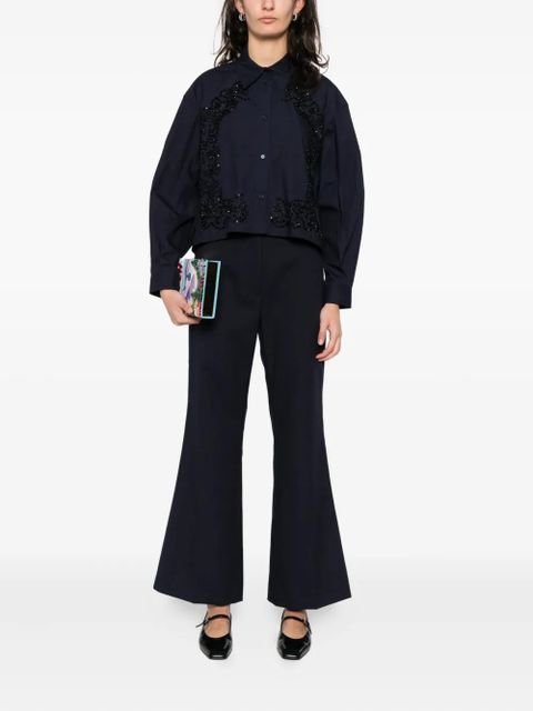 SANDRO floral embroidered shirt - Blue - zdjęcie produktu nr 2