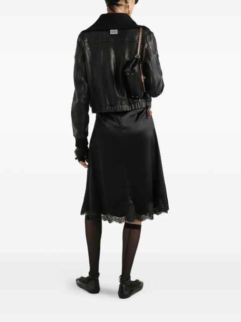 Dolce & Gabbana bomber-style leather jacket - Black