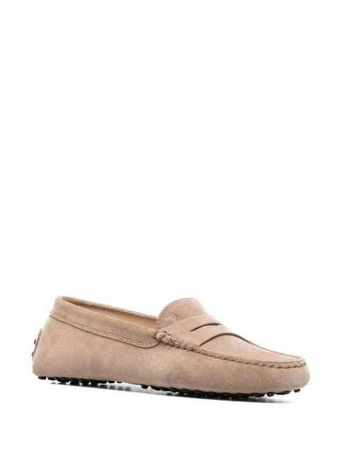 Tod's almond toe loafers - Brown