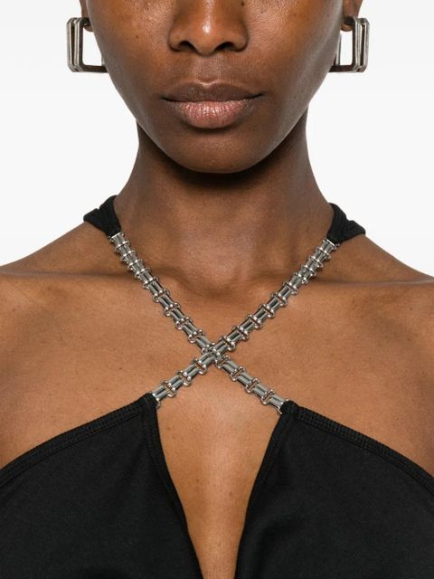 MISBHV chain halter-neck top - Black