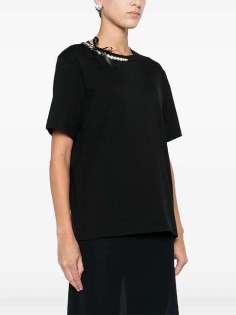 Simone Rocha chain pearl T-shirt - Black
