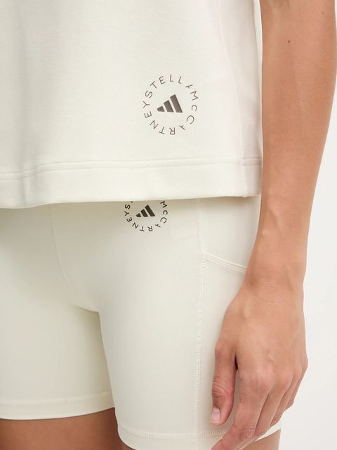 adidas by Stella McCartney top treningowy kolor beżowy JW4479