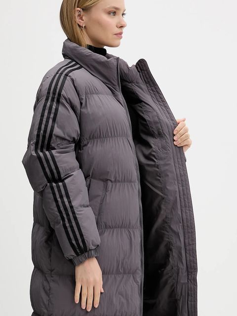 adidas Originals kurtka Long Puffer kolor fioletowy zimowa JX2952