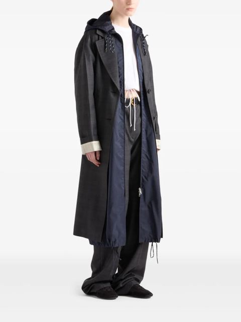 Prada hooded raincoat - Blue