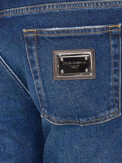 Dolce & Gabbana logo-plaque jeans - Blue