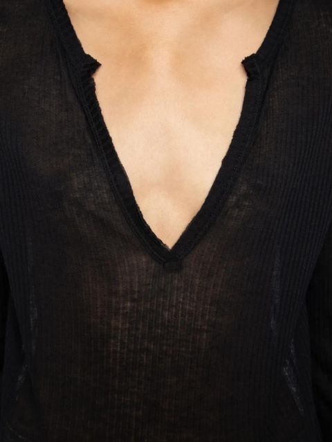 Zadig&Voltaire ribbed long-sleeve top - Black