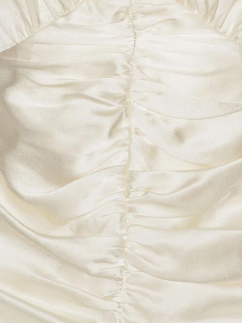 ROTATE BIRGER CHRISTENSEN gathered satin mini dress - Neutrals