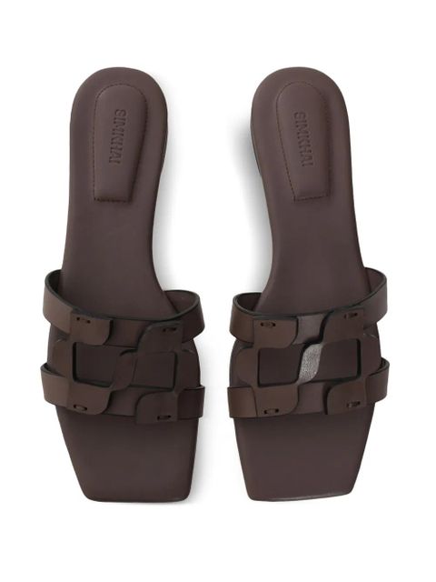Simkhai leather slides - Brown