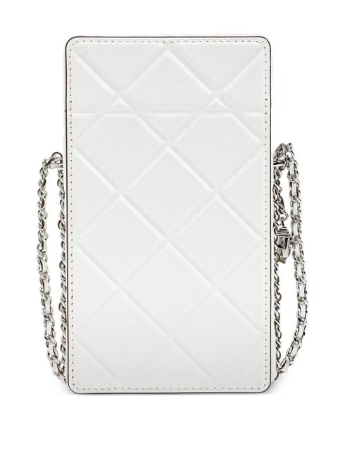 Tory Burch logo-plaque phone bag - White - zdjęcie produktu nr 2