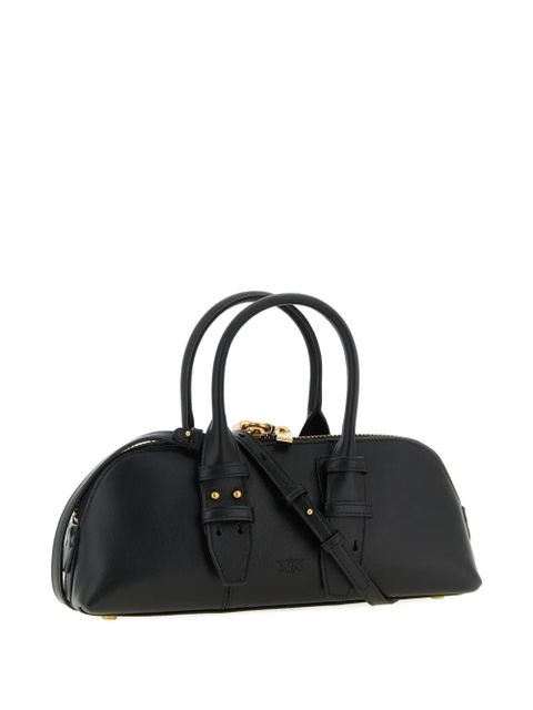 PINKO small Escape love birds leather shoulder bag - Black