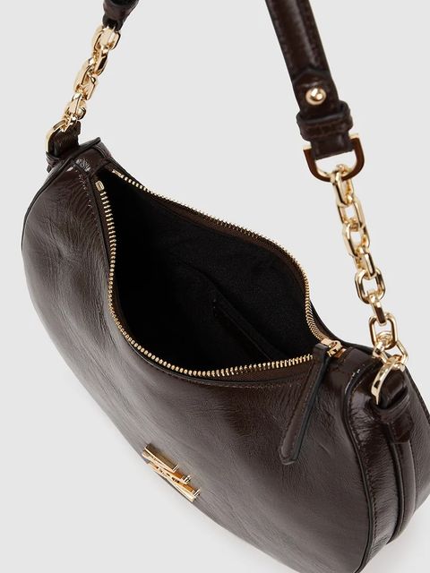 Karl Lagerfeld torebka skórzana K/AUTOGRAPH kolor bordowy A4W30104