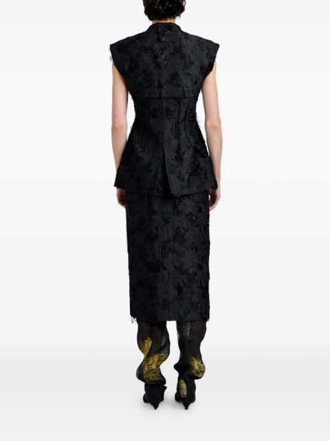 Proenza Schouler Cindle jacquard gillet - Black
