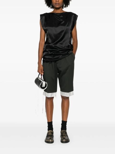 MM6 Maison Margiela logo-patch top - Black - zdjęcie produktu nr 2