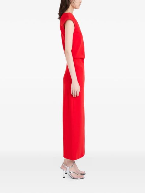 Proenza Schouler Damea matte crepe midi dress - Red