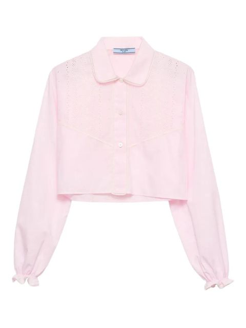 Prada batiste-embroidered shirt - Pink - zdjęcie produktu nr 1