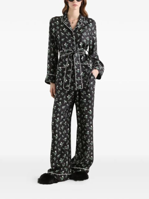 Dolce & Gabbana roses and lilies of the valley-print twill shirt - Black - zdjęcie produktu nr 2